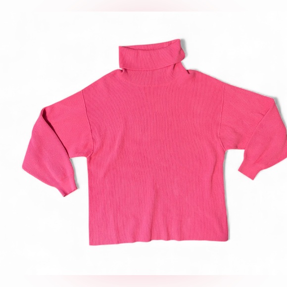 Free People Vibrant Pink Cowl Neck Sweater - Picture 4 of 10